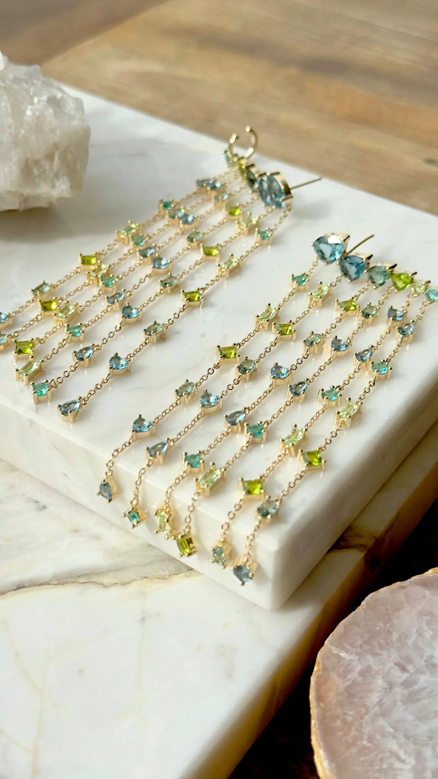 Crystal Curtain Earring