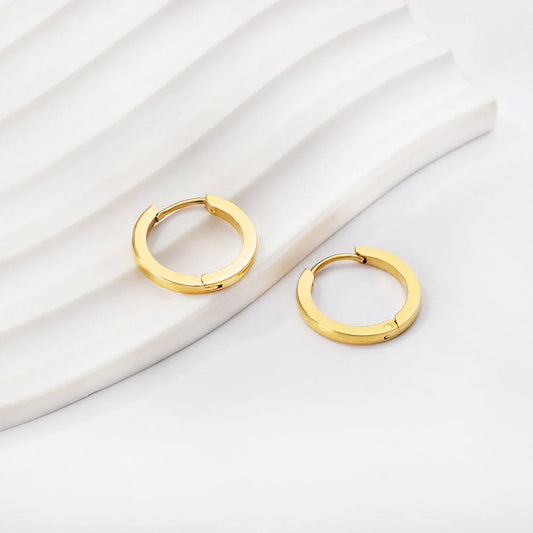 Classic Slim Gold Hoop Earrings