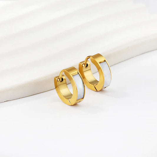 Signature Shell Hoop Earrings