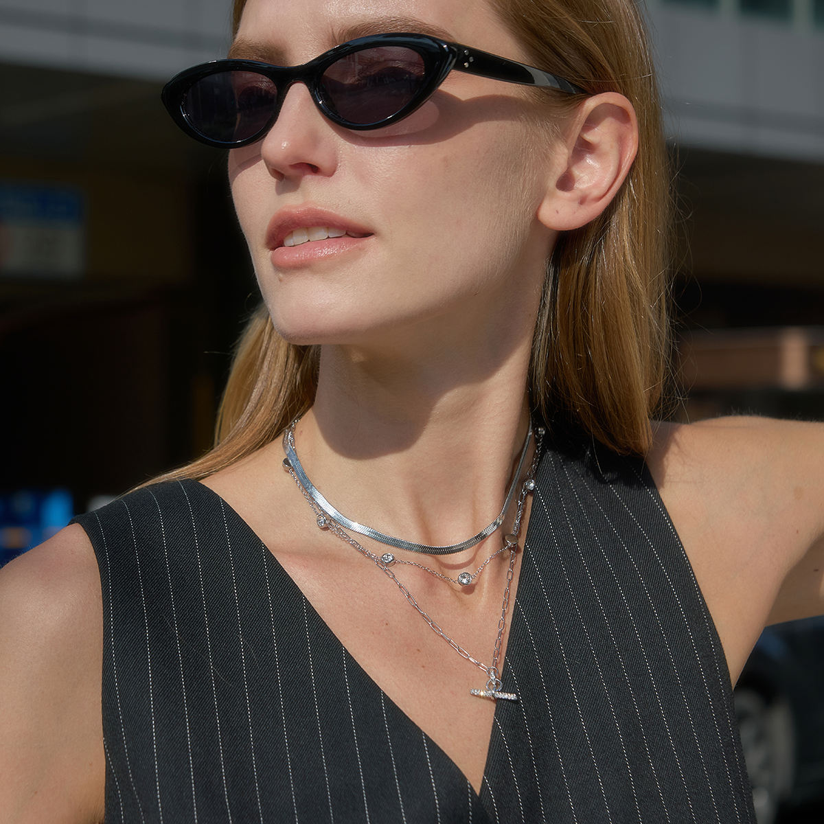 T-Bar Paperclip Chain Necklace