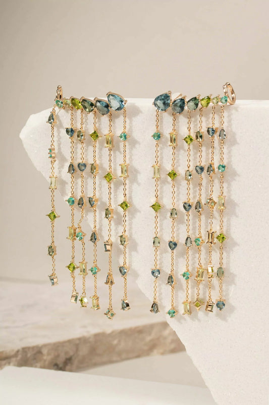 Crystal Curtain Earring