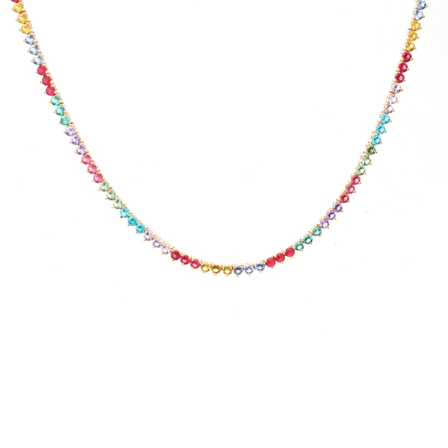 Gradient Crystal Tennis Necklace
