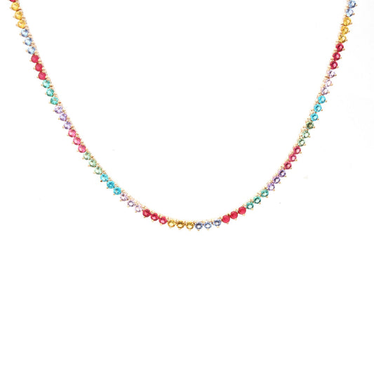 Gradient Crystal Tennis Necklace