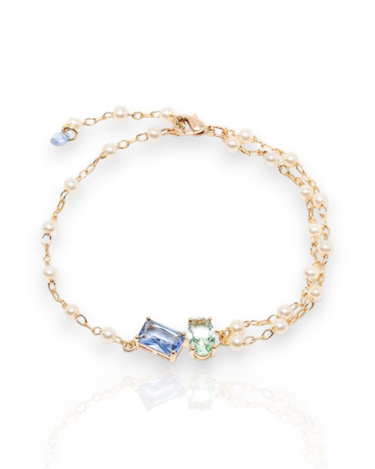 Gemstone Pearl Bracelet