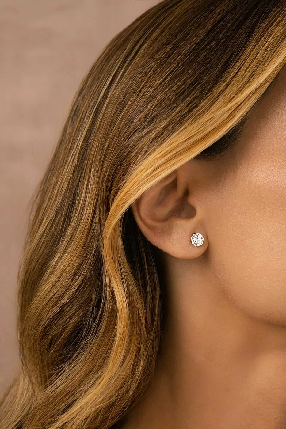 Brilliant-Cut Moissanite Earrings 925 Silver with White Zirconias