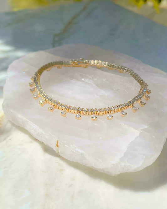 Rain Zircon Drop Bracelet