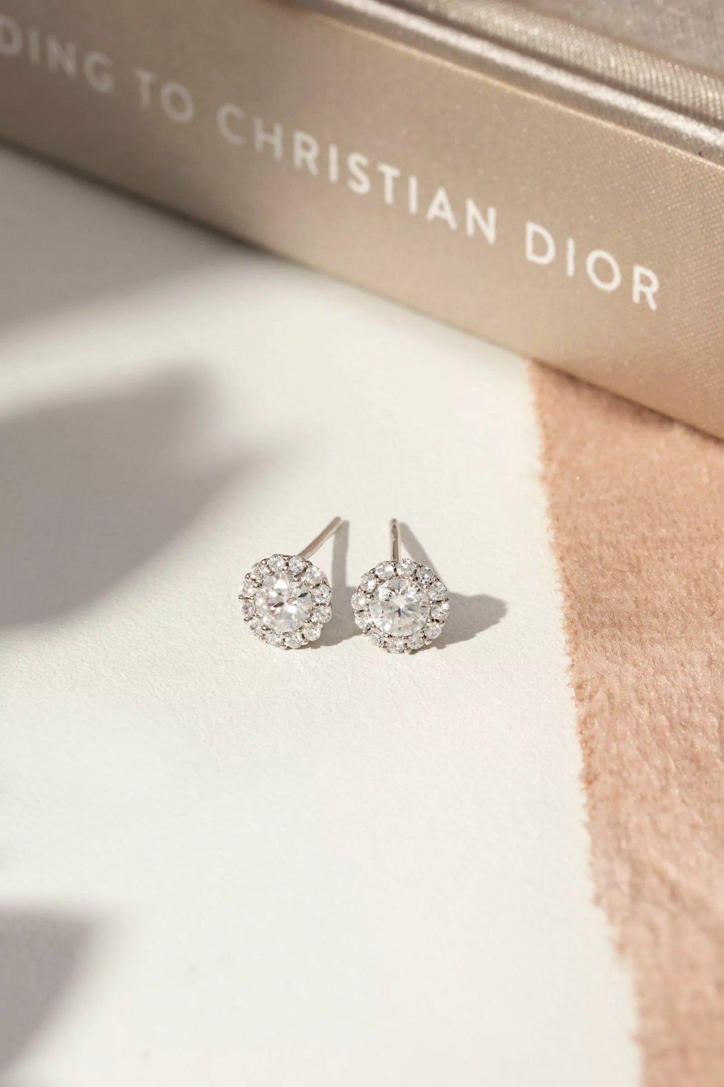 Brilliant-Cut Moissanite Earrings 925 Silver with White Zirconias