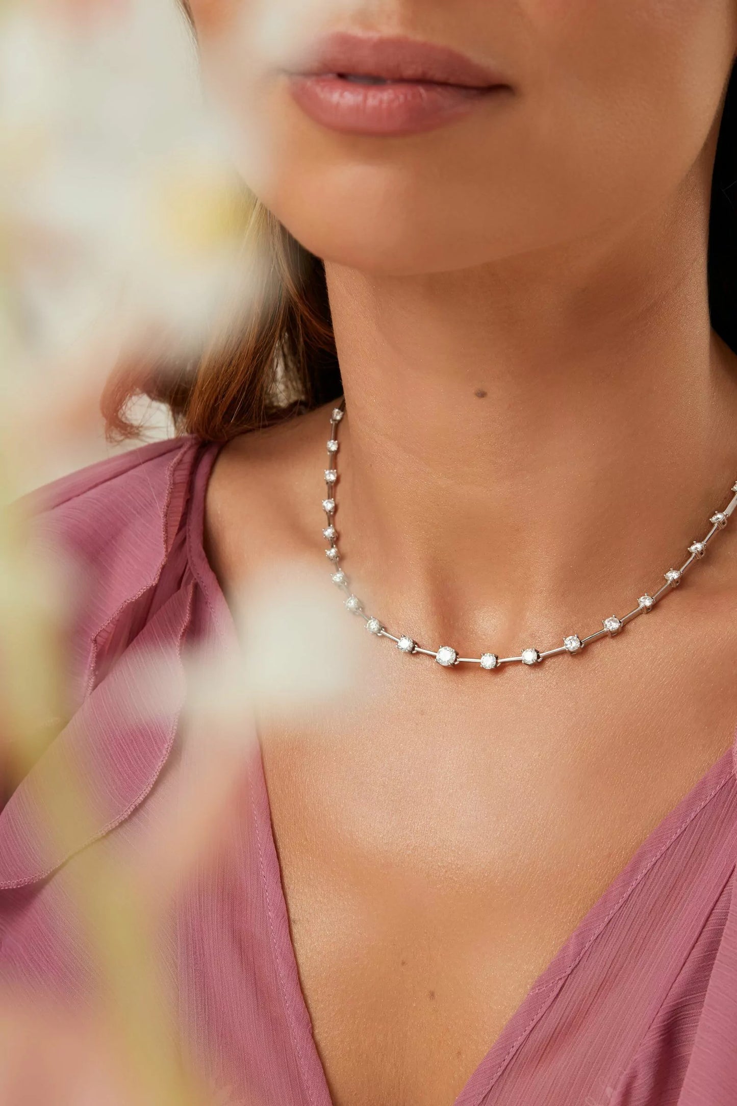 Riviera Moissanite Necklace 925 Sterling Silver