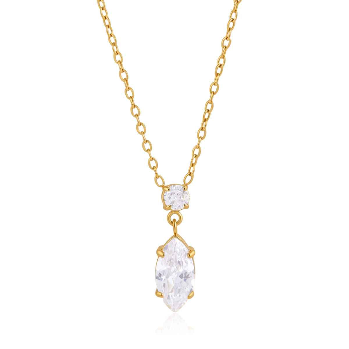 Marquise Crystal Pendant Necklace