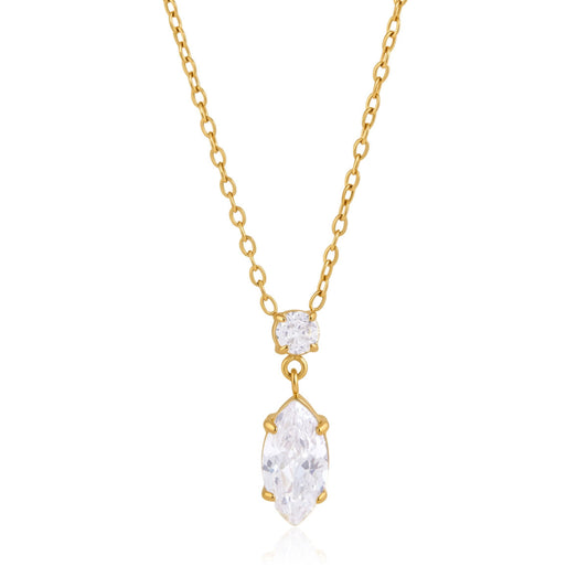 Marquise Crystal Pendant Necklace