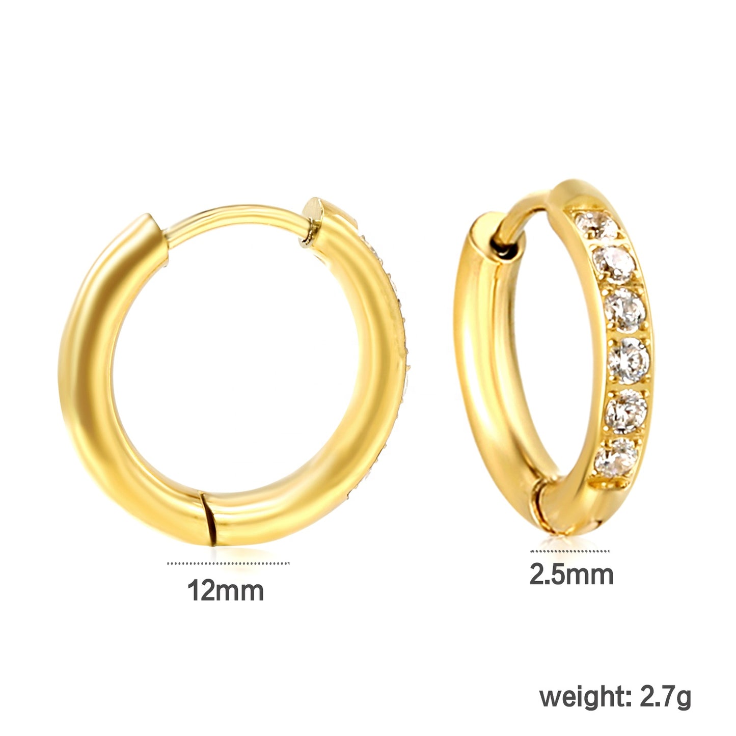 Small Zirconia Huggies