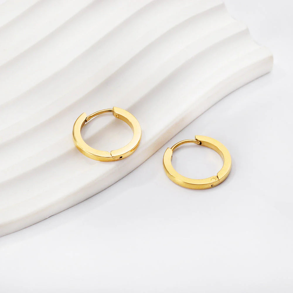 Classic Slim Gold Hoop Earrings