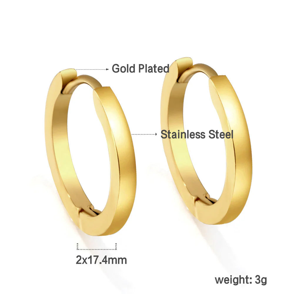 Classic Slim Gold Hoop Earrings