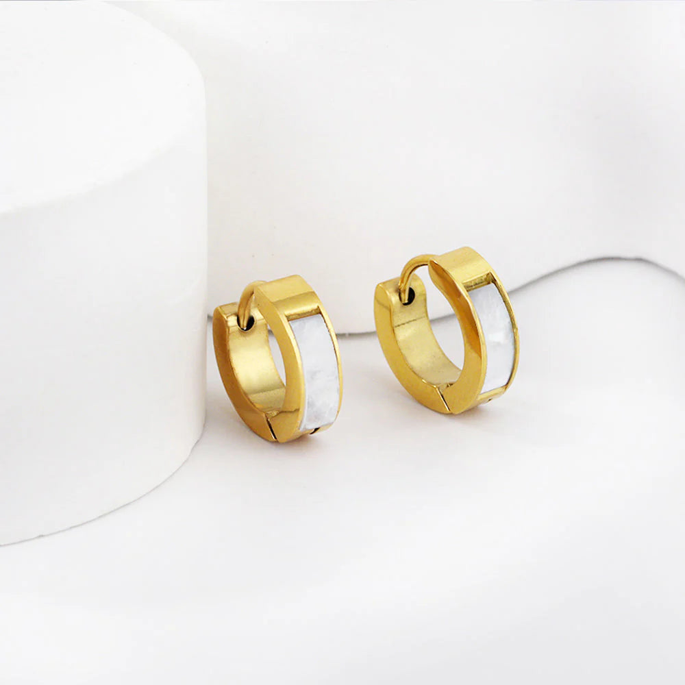 Signature Shell Hoop Earrings