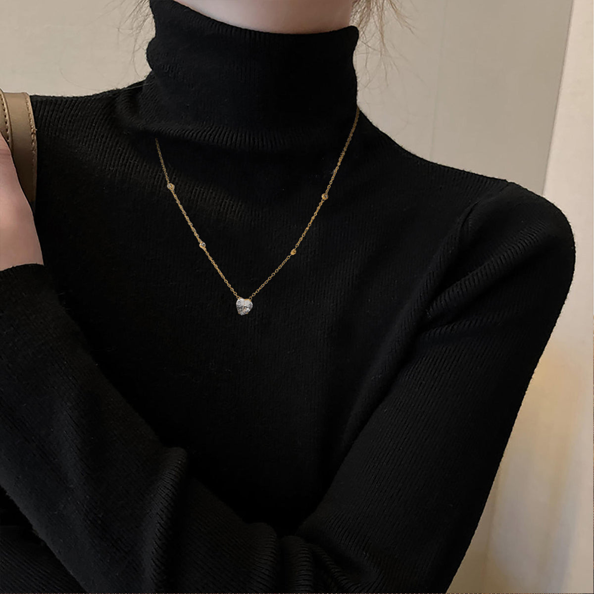 Heart Zirconia Pendant Necklace