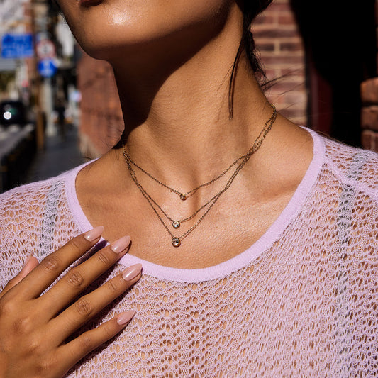 Triple Layered CZ Necklace