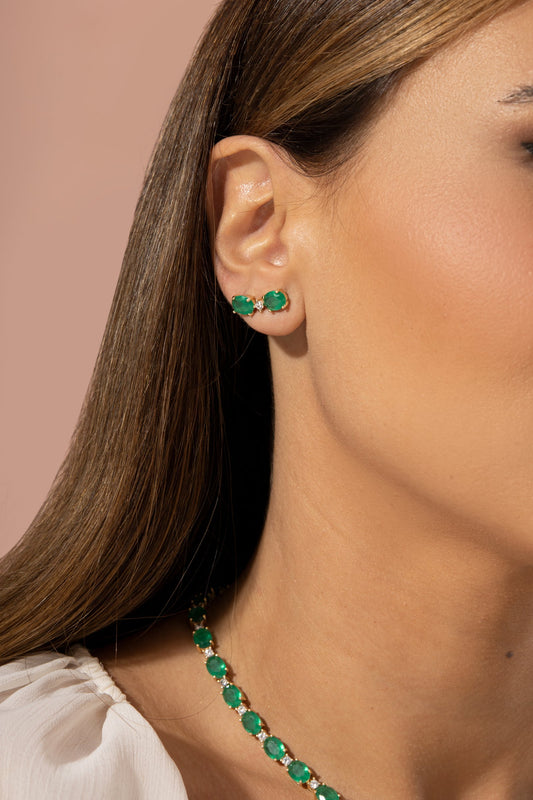 Emerald Fusion Earring