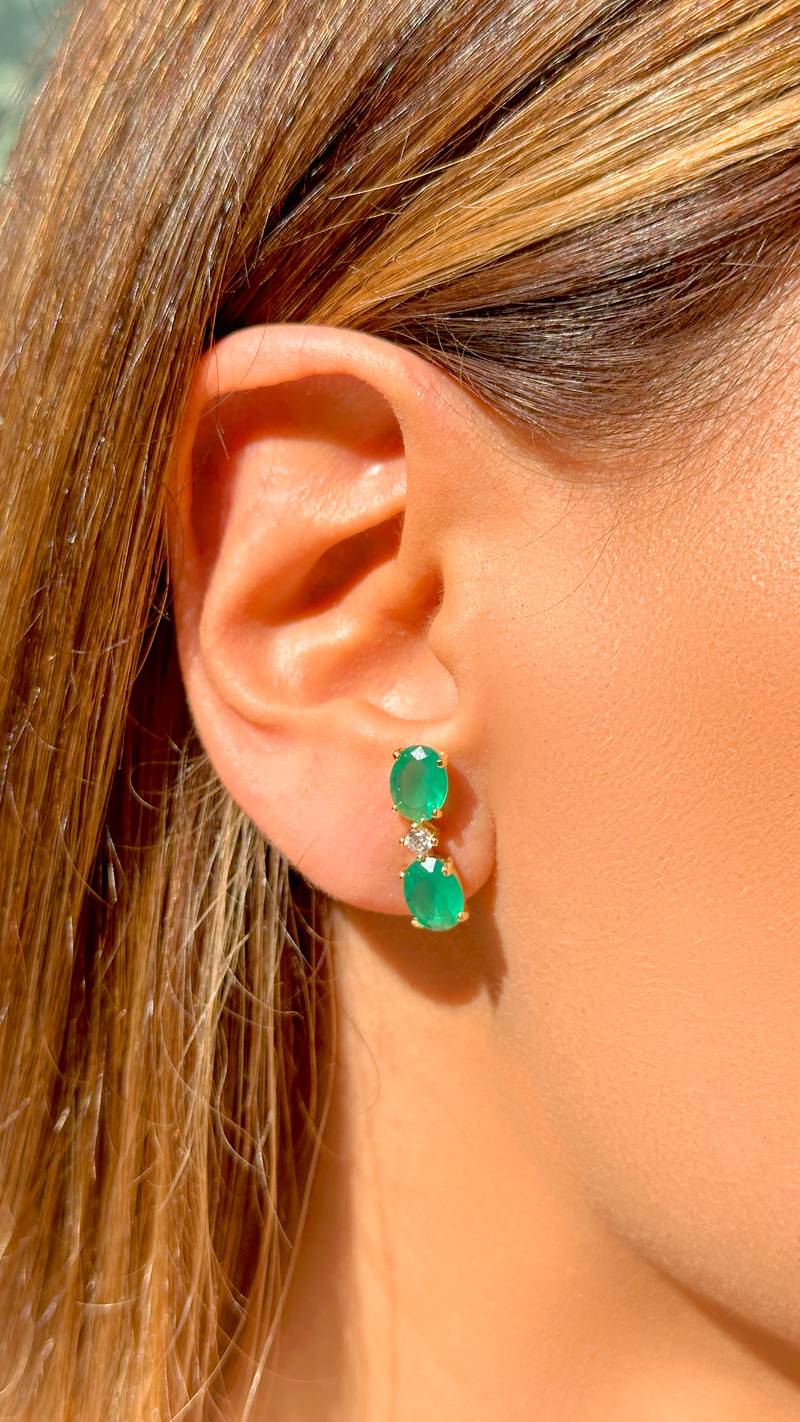 Emerald Fusion Earring