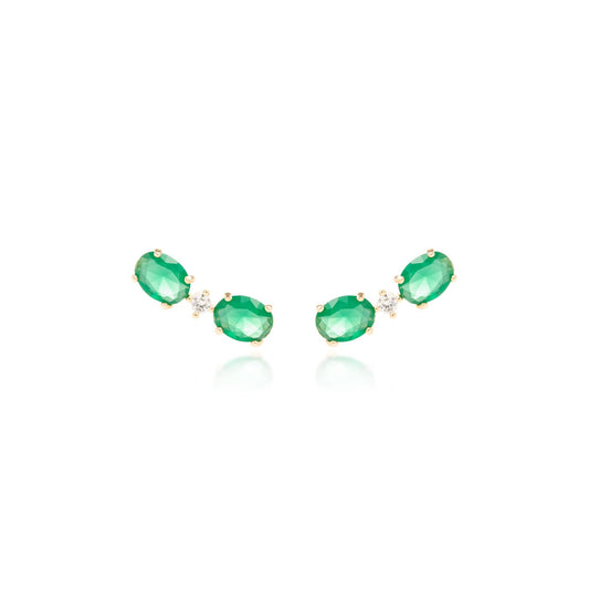 Emerald Fusion Earring