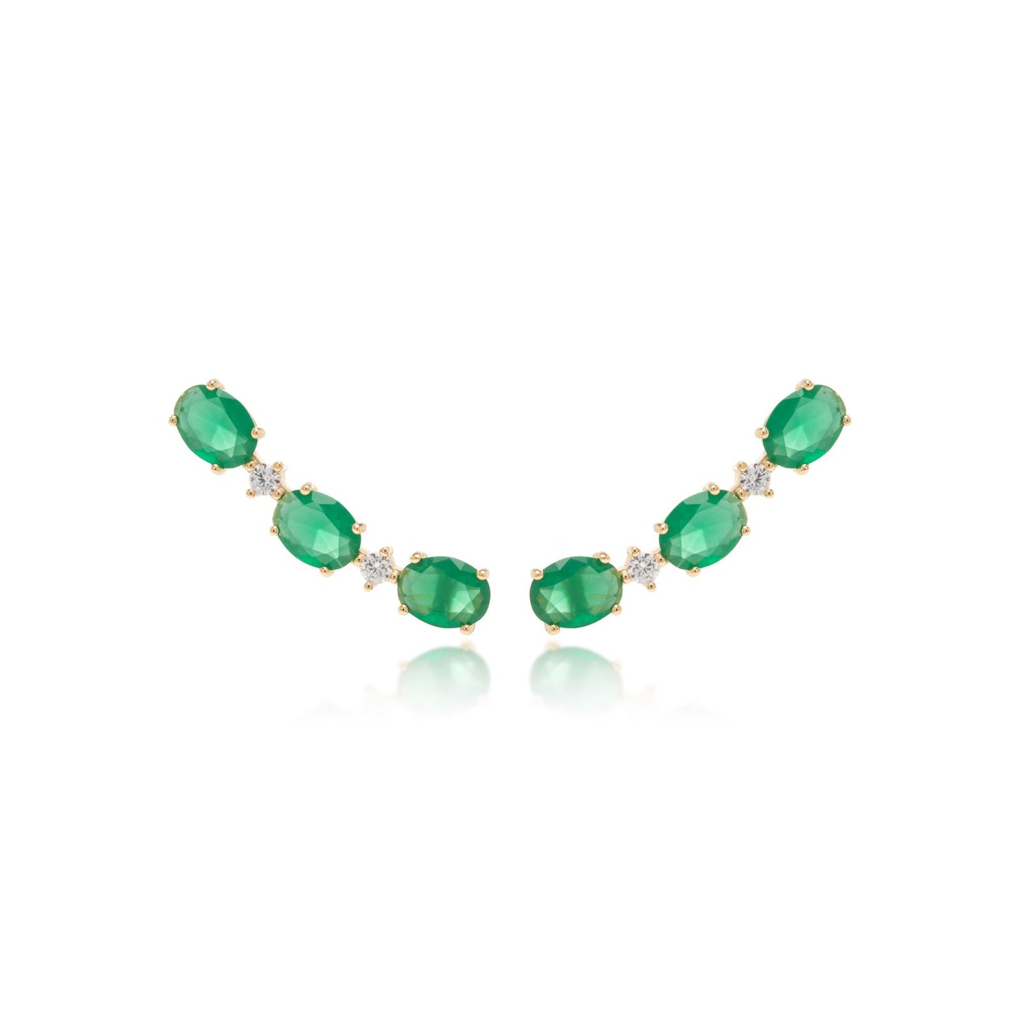 Emerald Fusion Cuff Earring