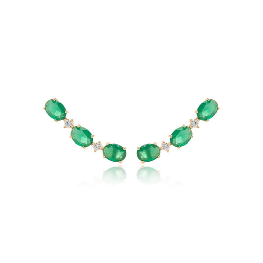 Emerald Fusion Cuff Earring