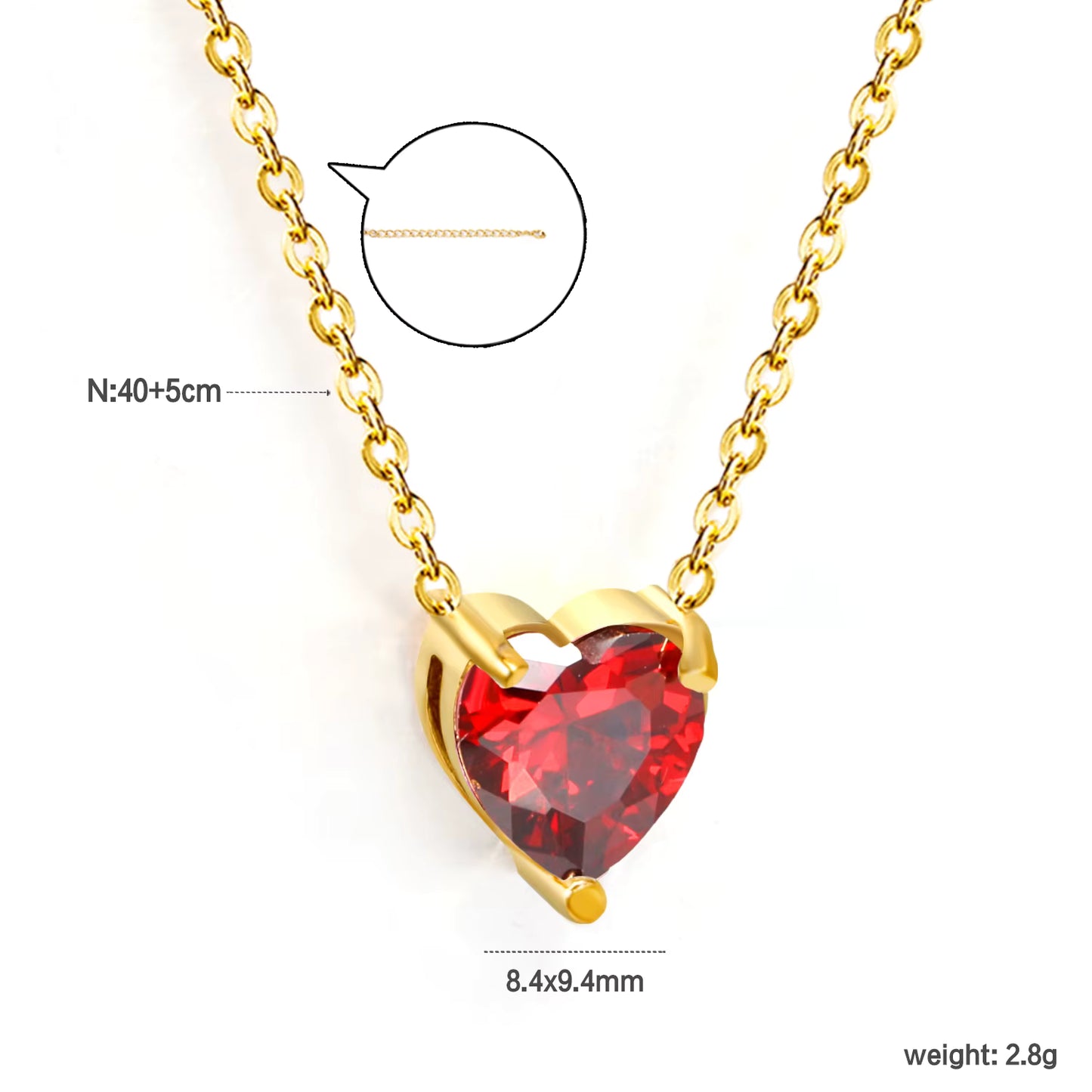 Crystal Heart Necklace