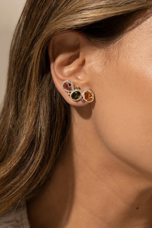 Halo Curved Earrings