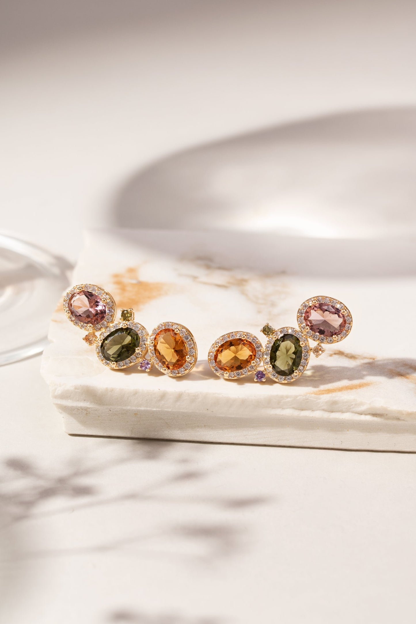 Halo Curved Earrings