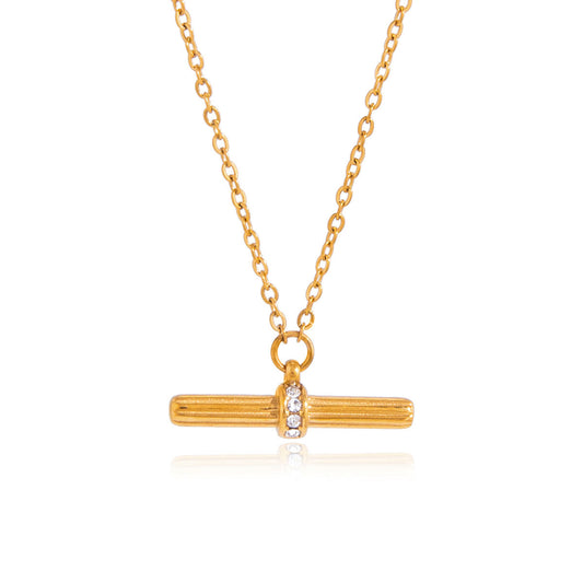 T-Bar Oval Link Necklace