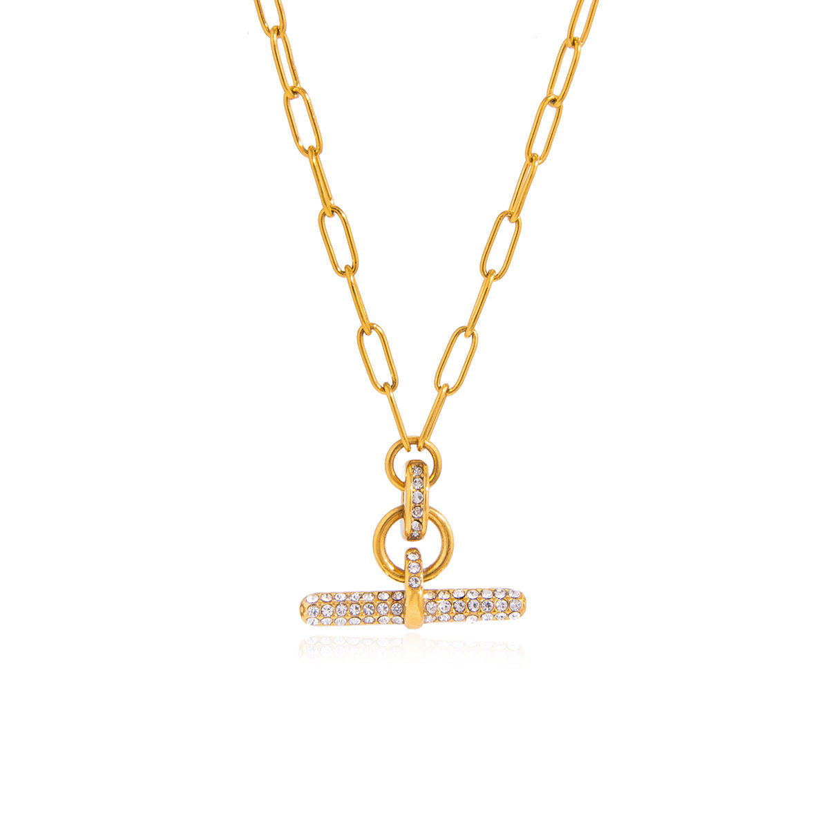 T-Bar Paperclip Chain Necklace