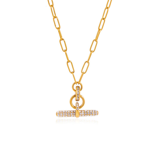 T-Bar Paperclip Chain Necklace