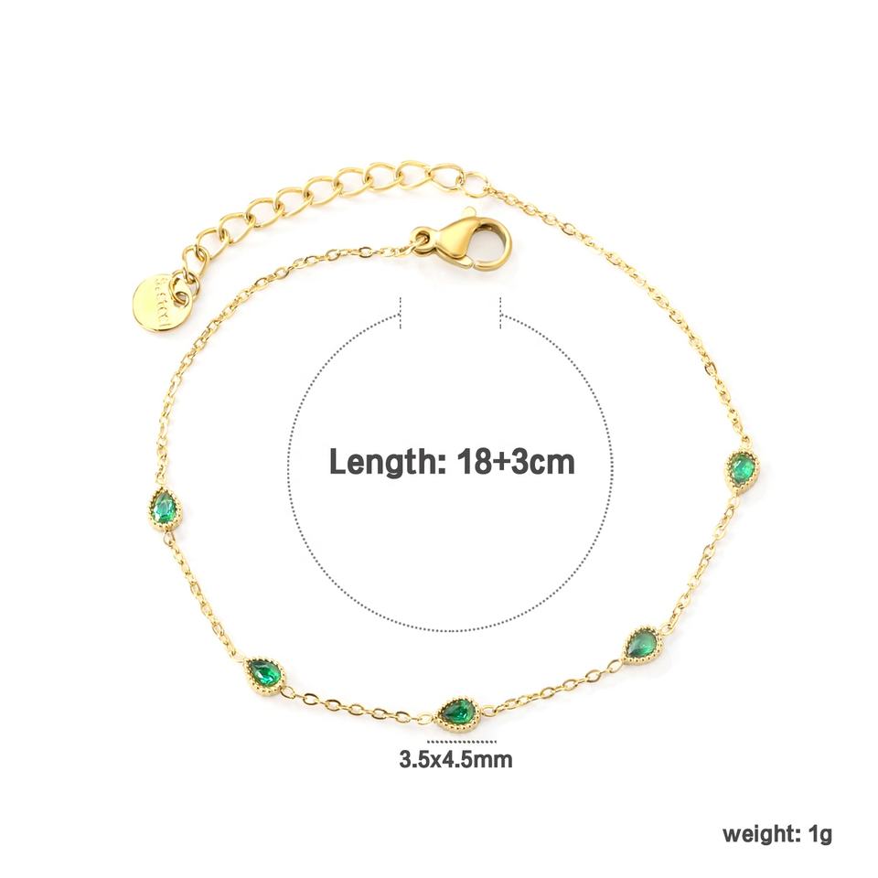 Petite Emerald Drops Bracelet