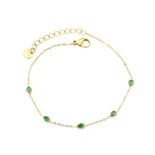 Petite Emerald Drops Bracelet