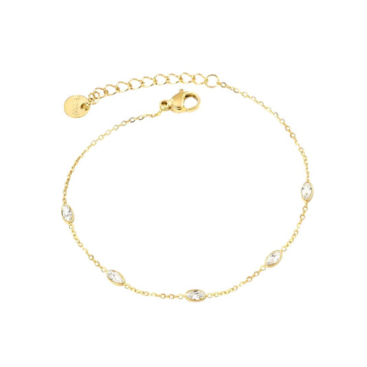 Petite Clear Crystal Drops Bracelet