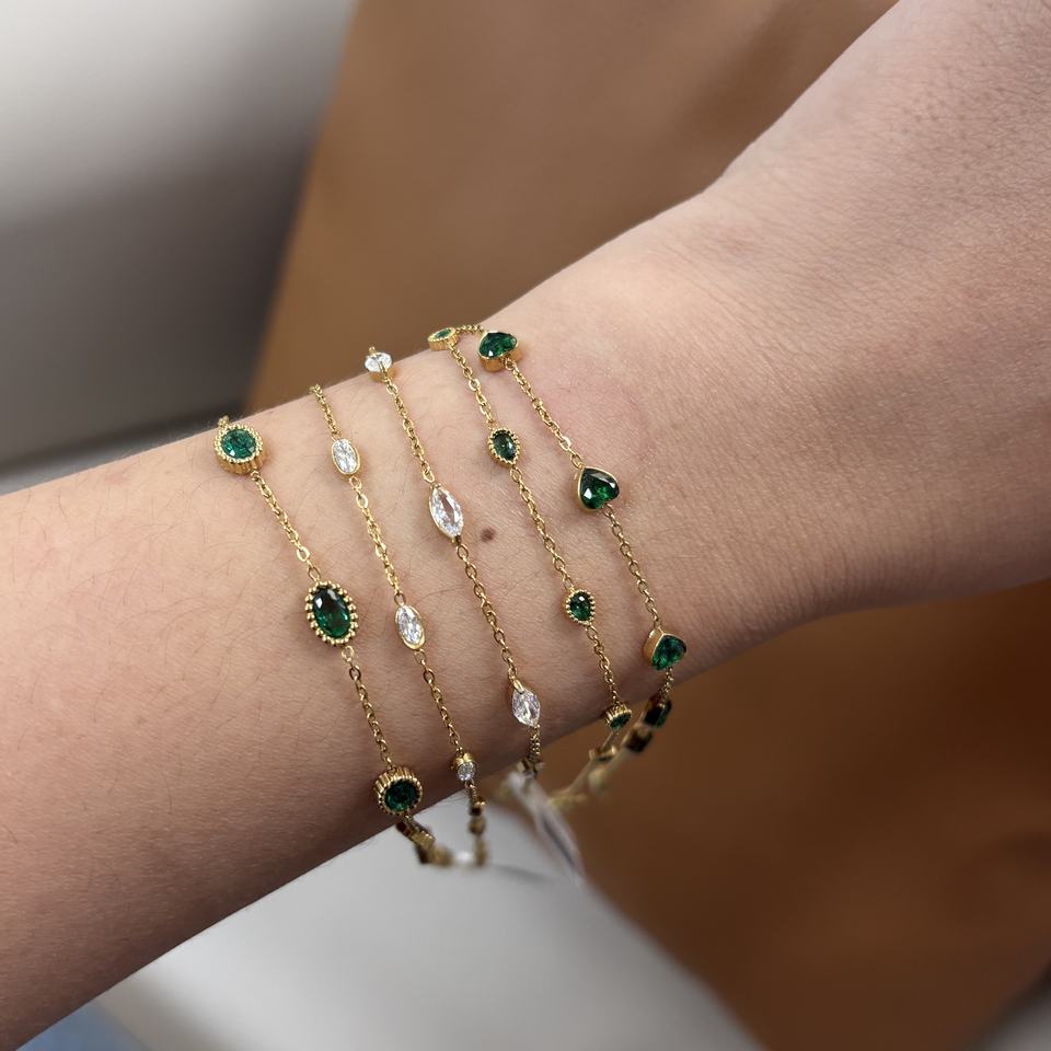 Petite Emerald Drops Bracelet