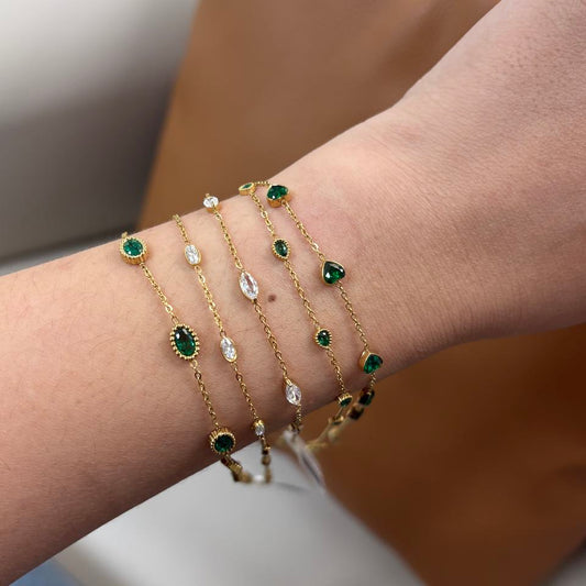 Petite Clear Crystal Drops Bracelet