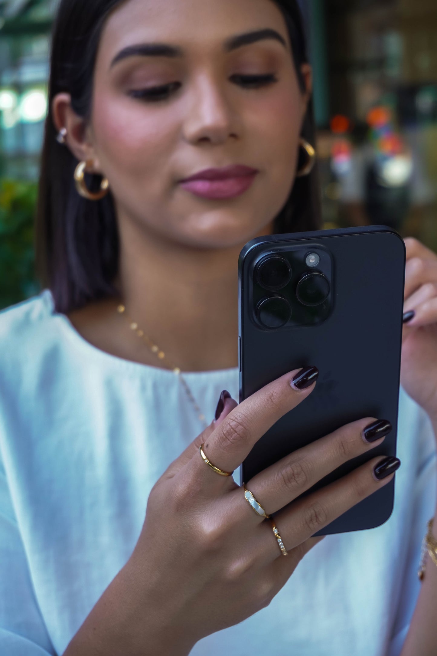 Basic Medium Hoop Earrings