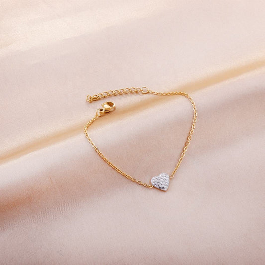 White Heart Bracelet