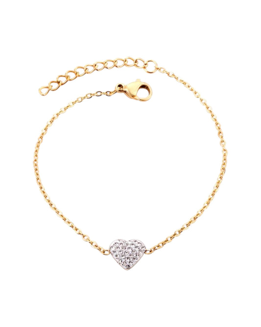 White Heart Bracelet