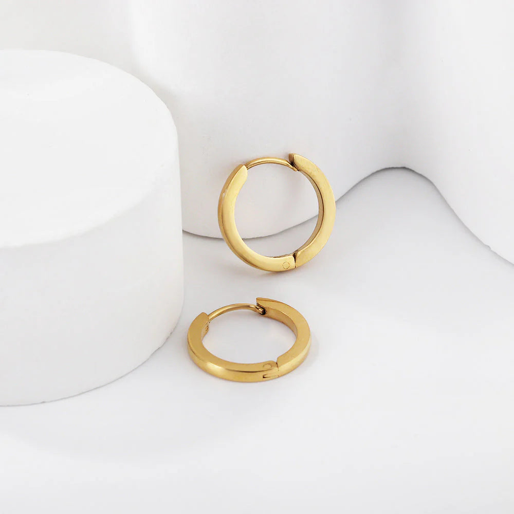 Classic Slim Gold Hoop Earrings